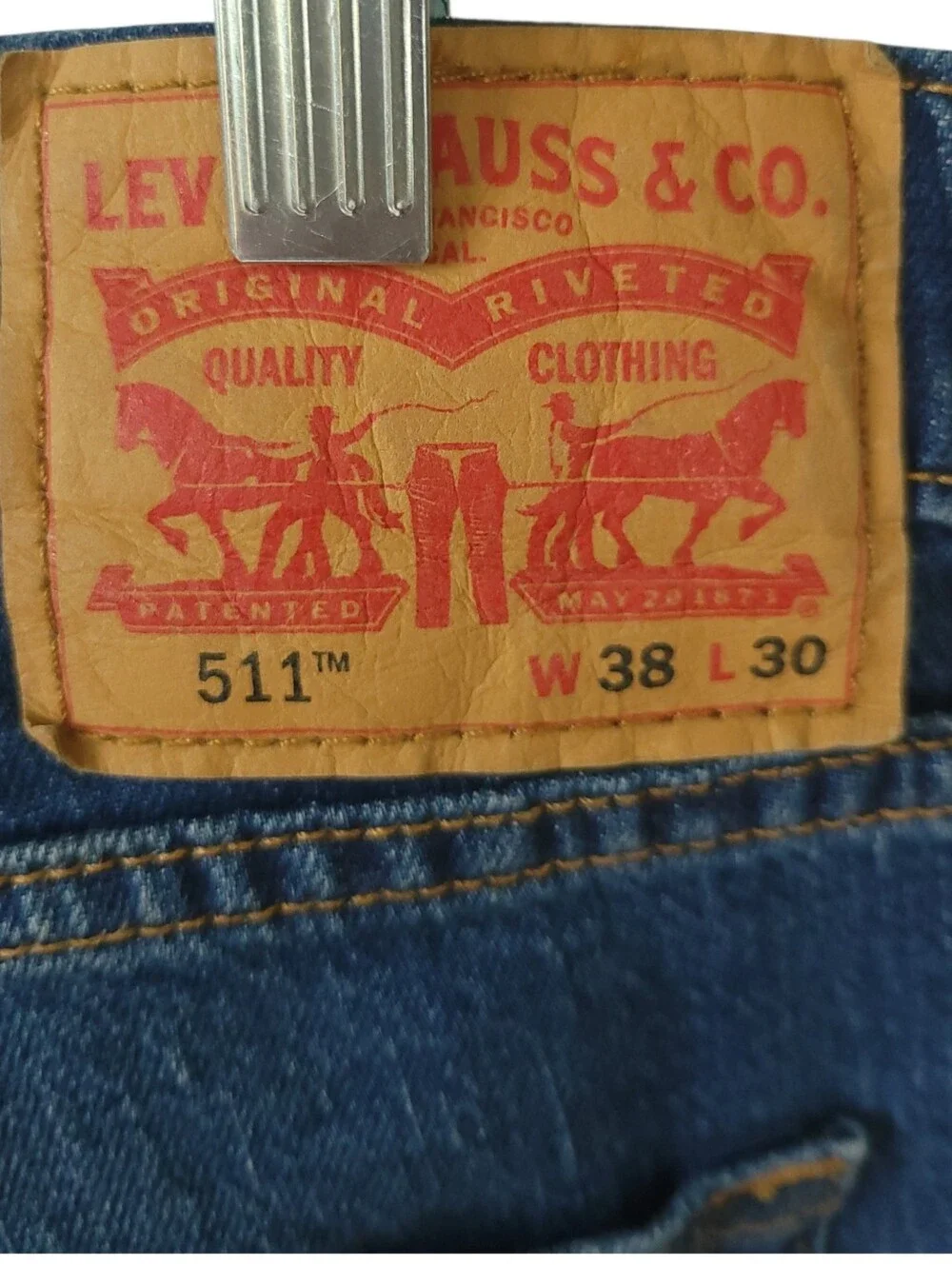 Levi’s 511 Men’s Jeans 38x30 Slim Fit Medium Wash Stretch Denim